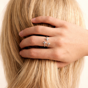 Ester Open Star Ring in Silver