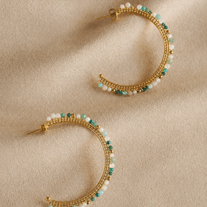 Gemstone Hoops / Multicolour Green