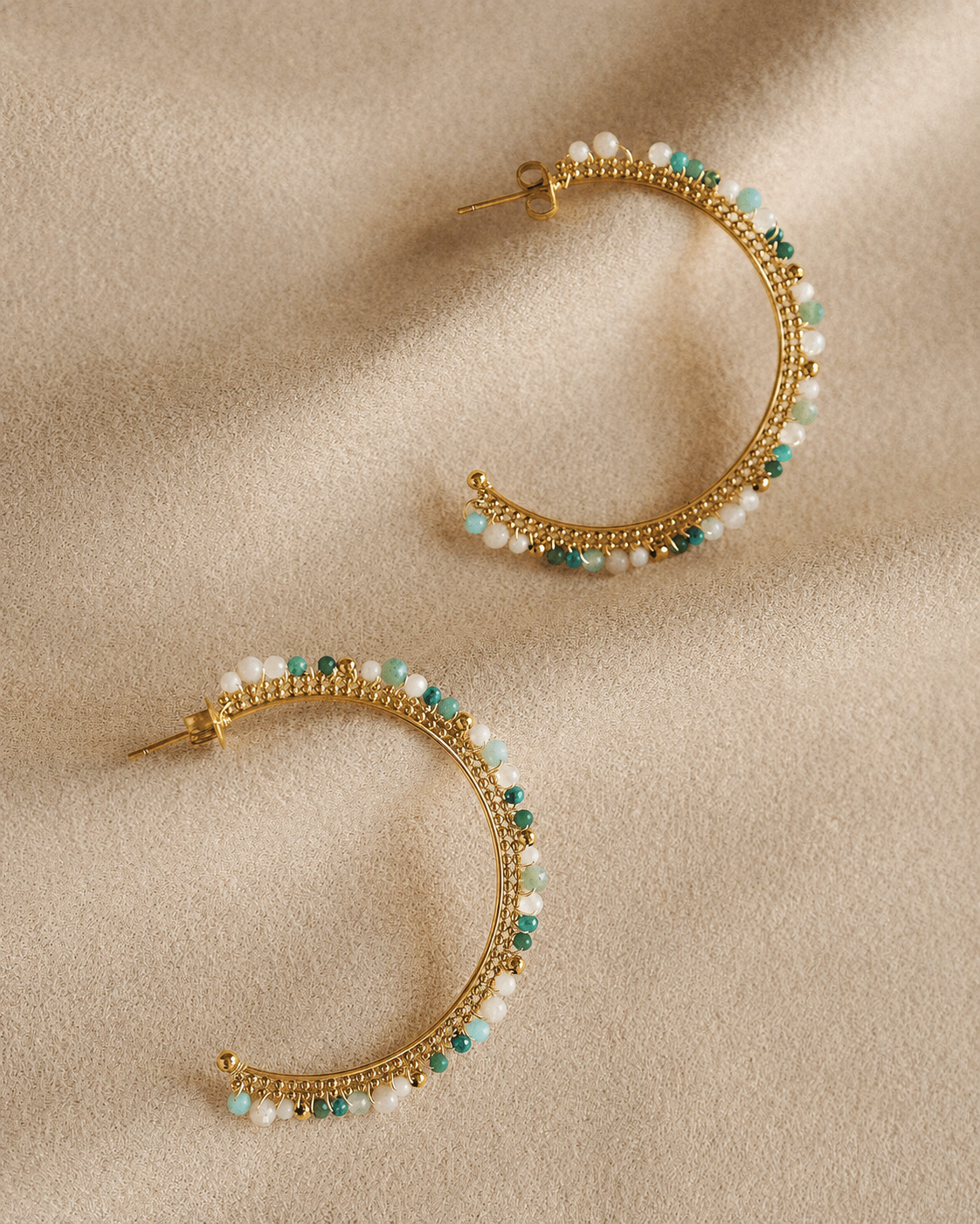Gemstone Hoops / Multicolour Green