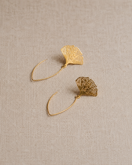 Atlas Ginkgo Leaf Earrings