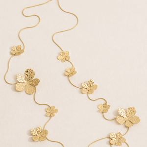 Melania Flower Necklace in Gold