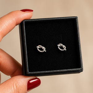 Eternal Knot Studs in Silver