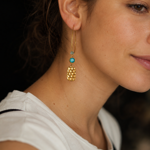 Lazur Swarovski Earrings in Gold