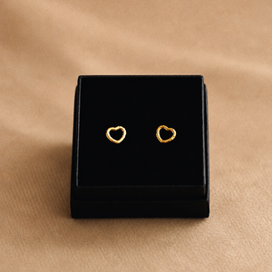 Little Heart Stud Earrings in Gold II