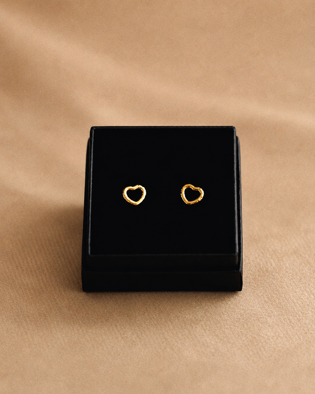 Little Heart Stud Earrings in Gold II