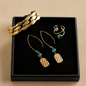 Lazur Swarovski Earrings in Gold