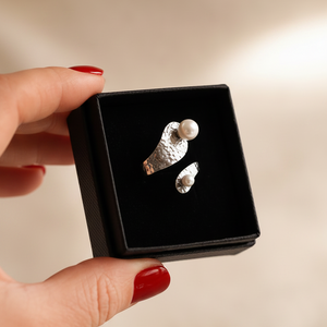 Denise Pearl Ring in Silver