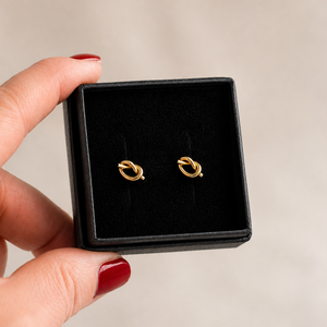 Eternal Knot Studs in Gold