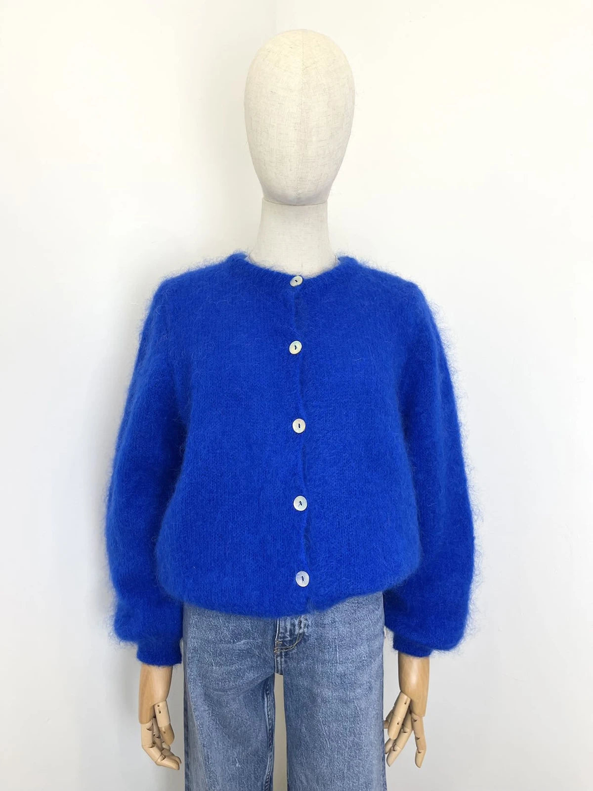 Blue Italian Mohair Jumper