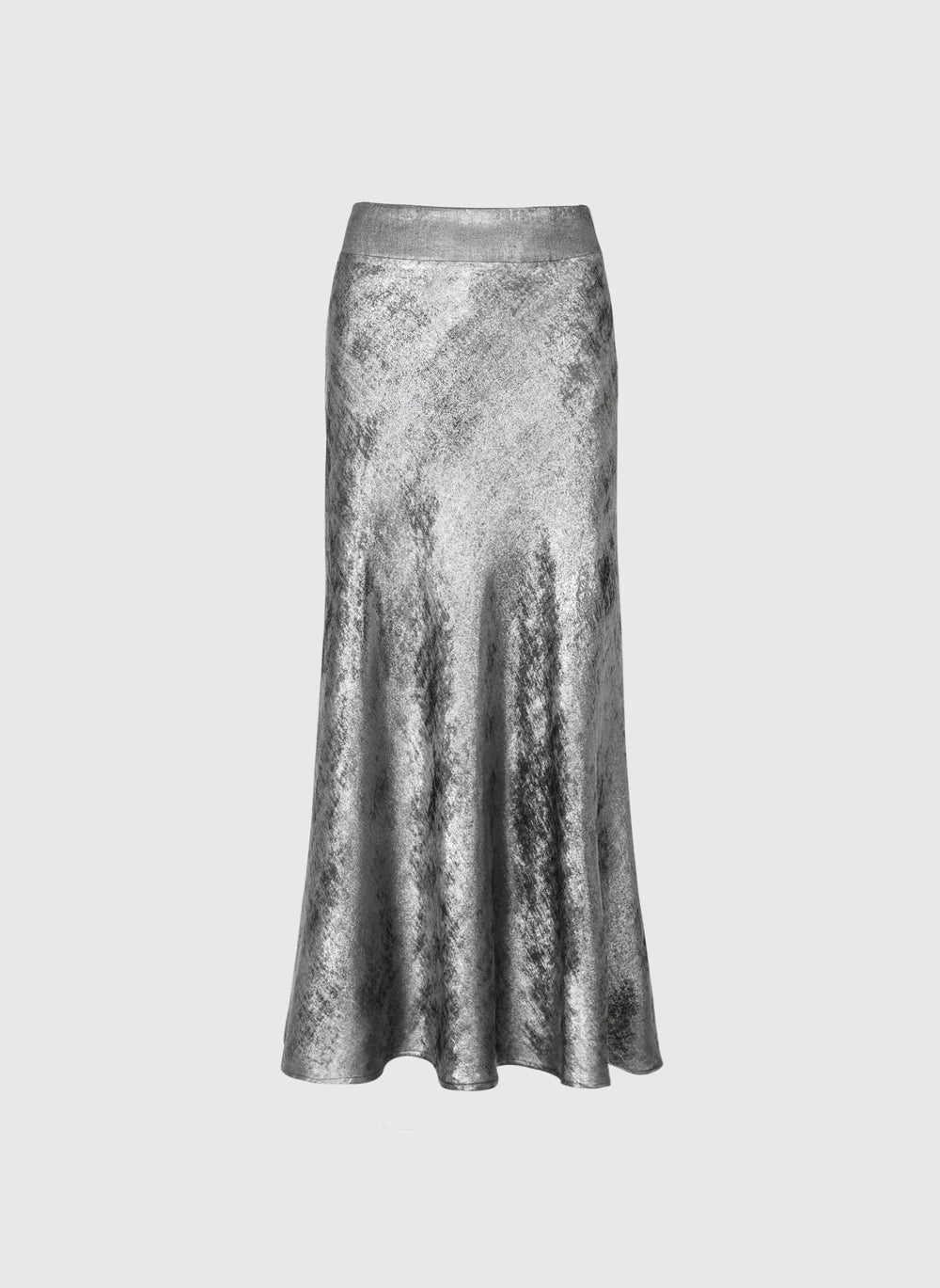 Janyma Silver Midi Skirt