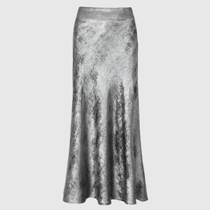 Janyma Silver Midi Skirt
