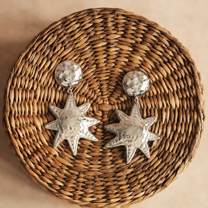 Aurelia Sun Earrings in Silver