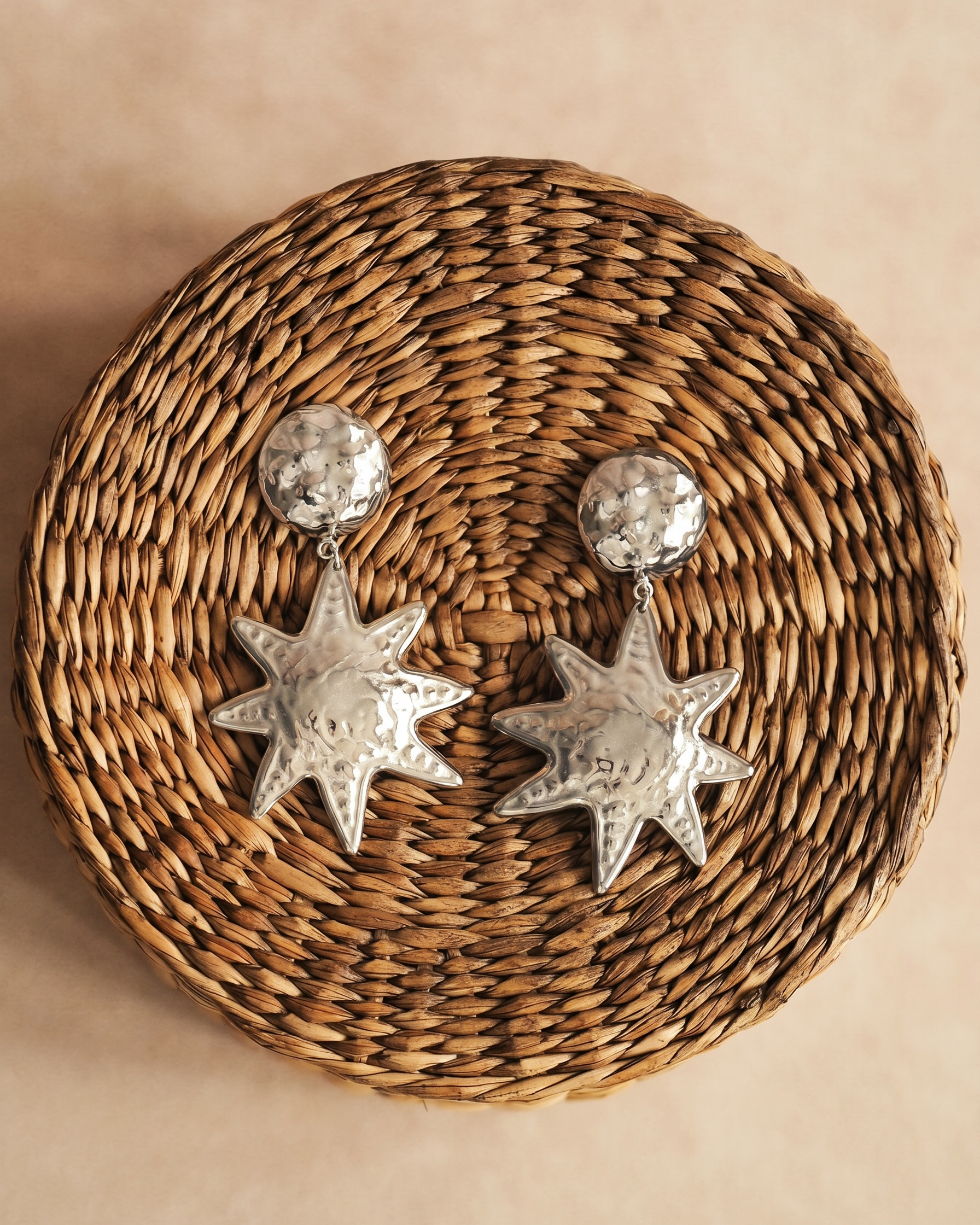 Aurelia Sun Earrings in Silver