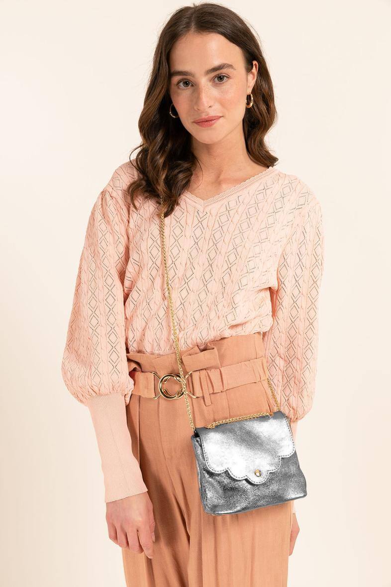 Gold Leather Handbag