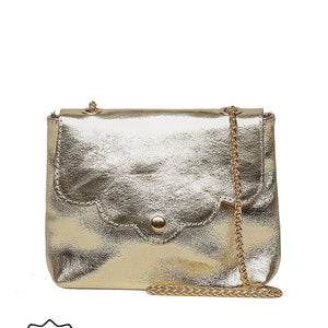 Gold Leather Handbag