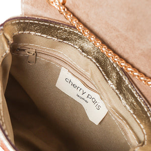 Gold Leather Handbag