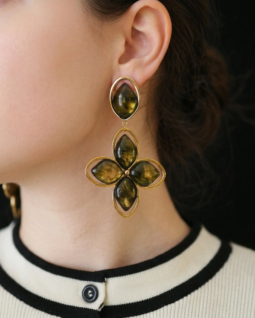 Statement Clover Earrings
