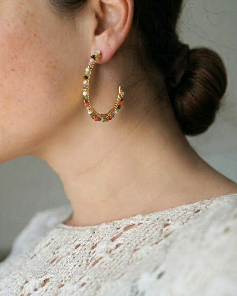 Gemstone Hoops / Multicolour