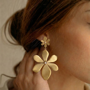 Ela Statement Flower Earrings