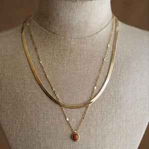Gemma Gemstone Necklace in Sandstone Blown