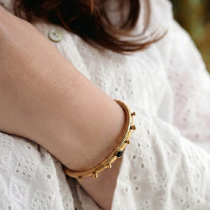 Unique Aldona Bracelet in Black and Gold