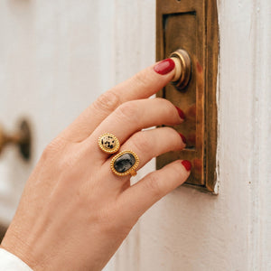 Patricia Gemstone Ring in Grey