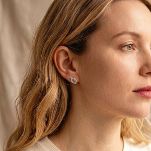 Eternal Knot Studs in Silver