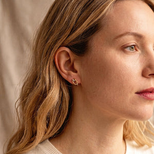 Eternal Knot Studs in Gold