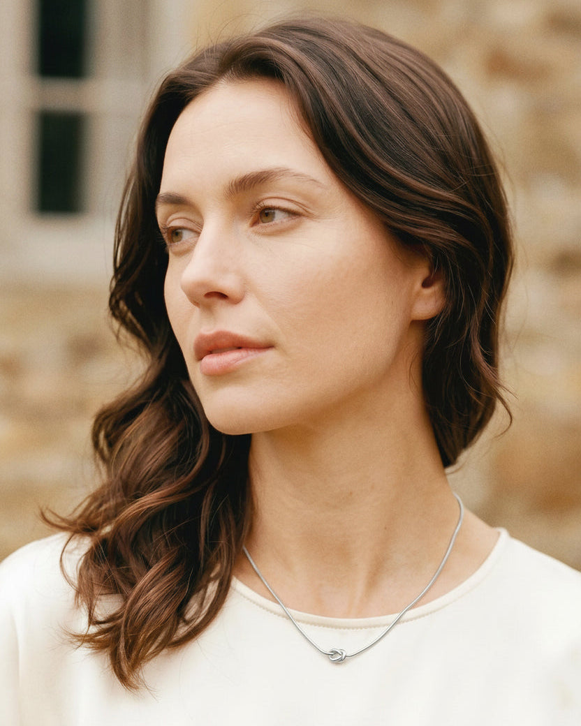 Eternal Knot Necklace in Silver