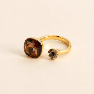 Radka Ring / 2 Swarovski Stone Ring