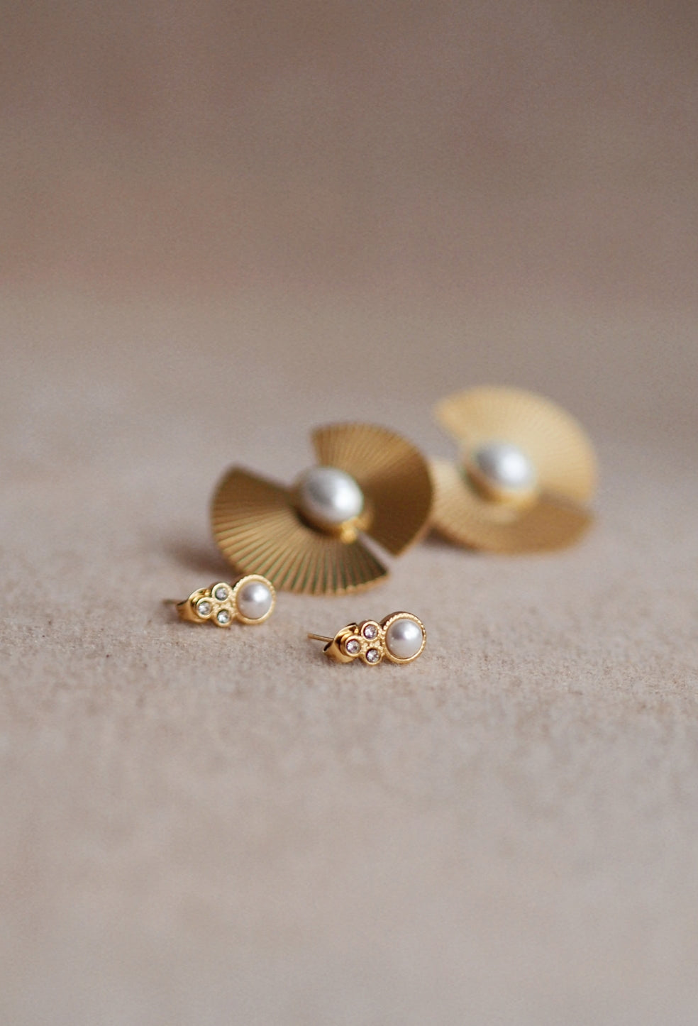 Zoelle Rhinestones And Pearl Earrings