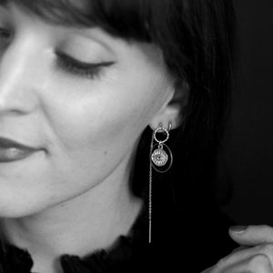 Andrea Atlas Signature Chain Earrings N°26 in silver colour