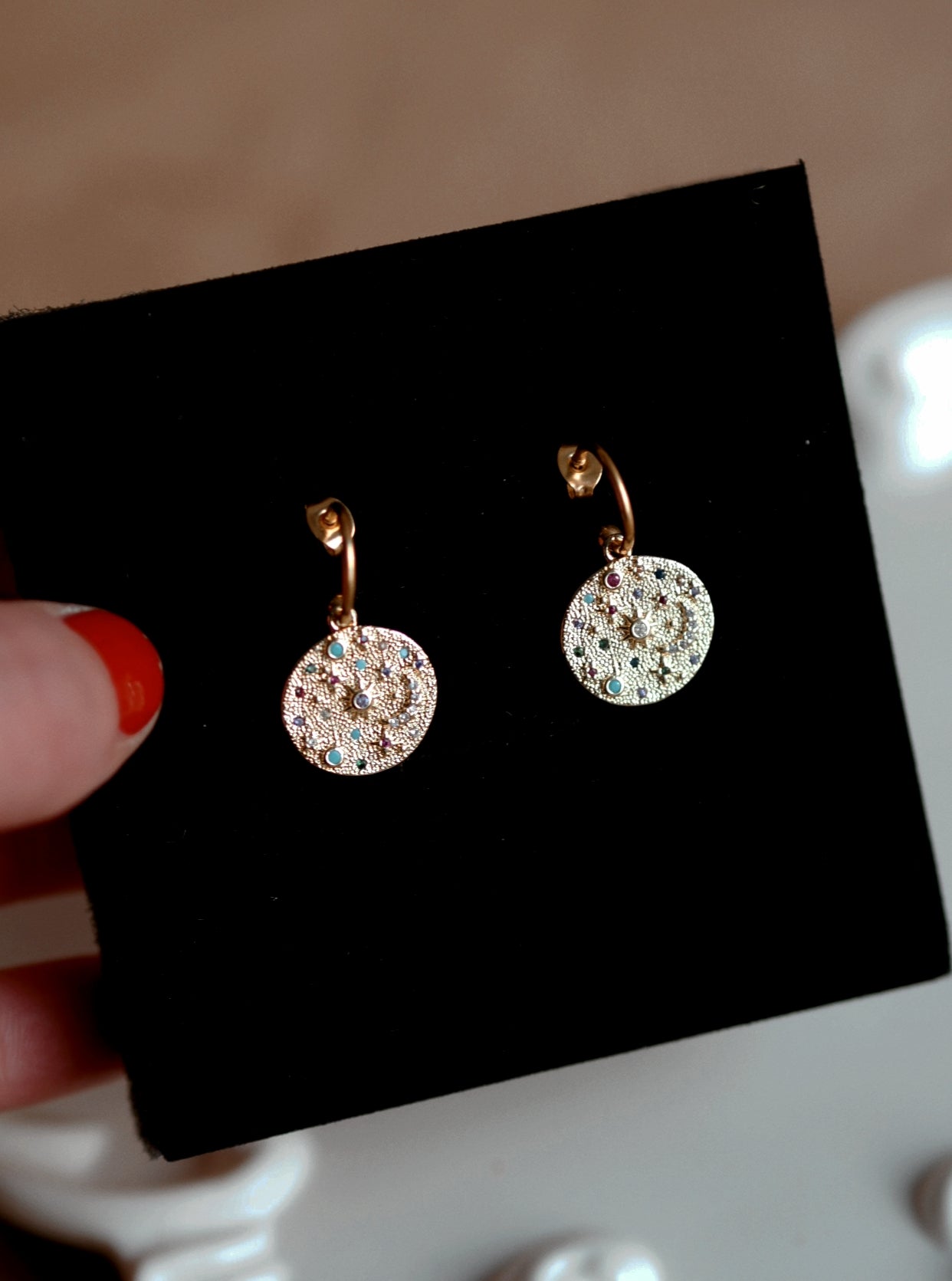 Sparkle Coin Earrings/ Mini