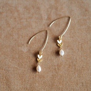 Atlas Long Pearl Earrings