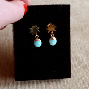 Andrea Atlas Blue Gemstone Earrings