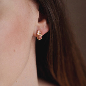 Virginie Pink Stud Earrings