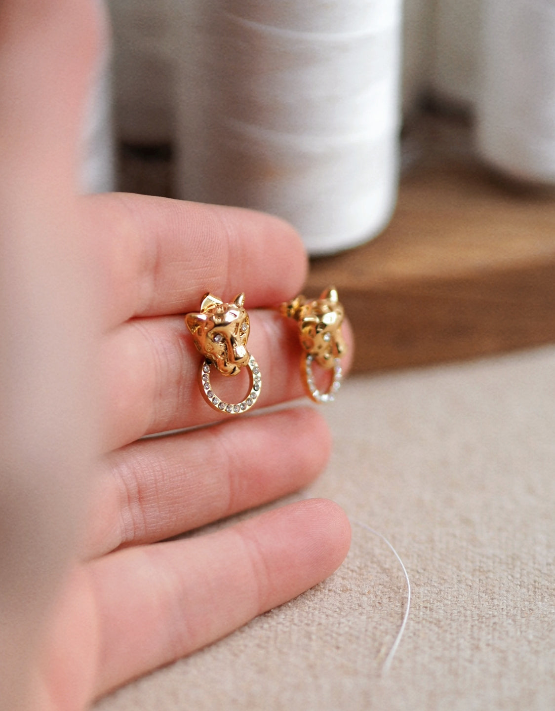 Jemima Lion head Earrings