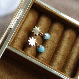 Andrea Atlas Blue Gemstone Earrings