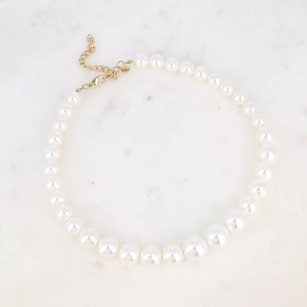 Large Beaded Pearl Necklace