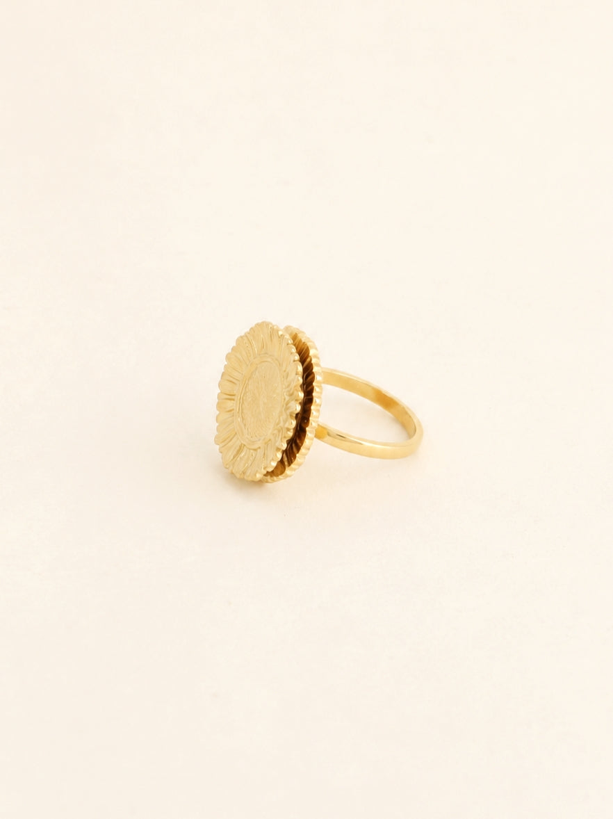 Sunflower Unique Spinner Ring