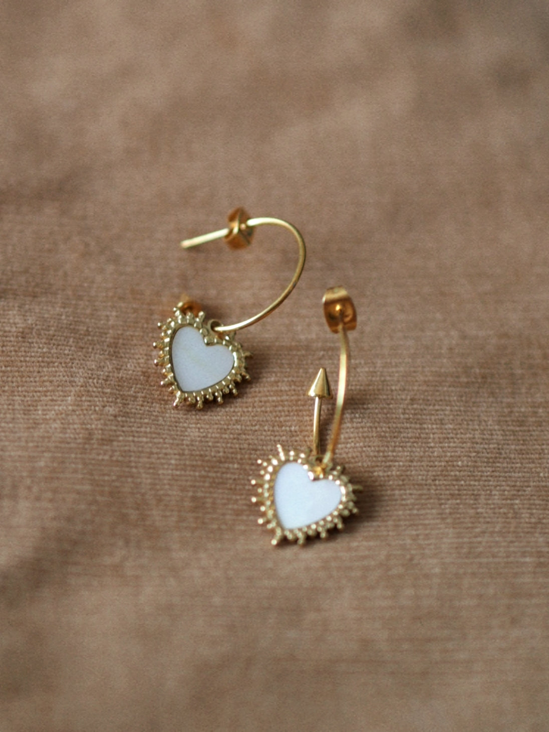 Atlas Mother of Pearl Heart Earrings