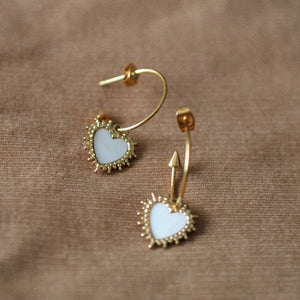 Atlas Mother of Pearl Heart Earrings