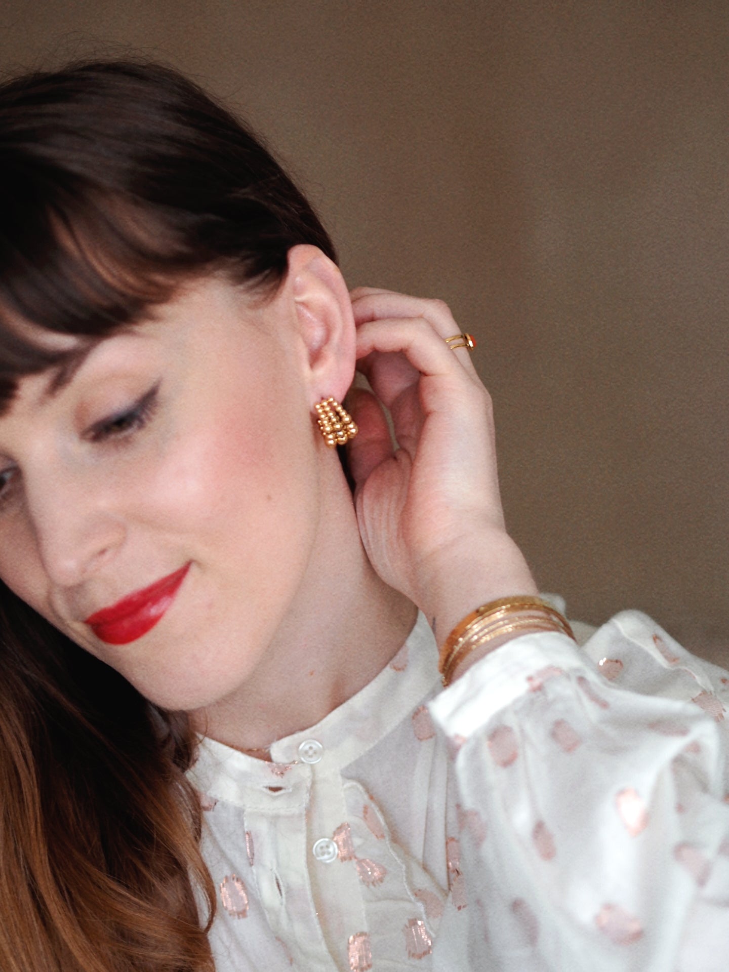 Leonore Earrings in Gold