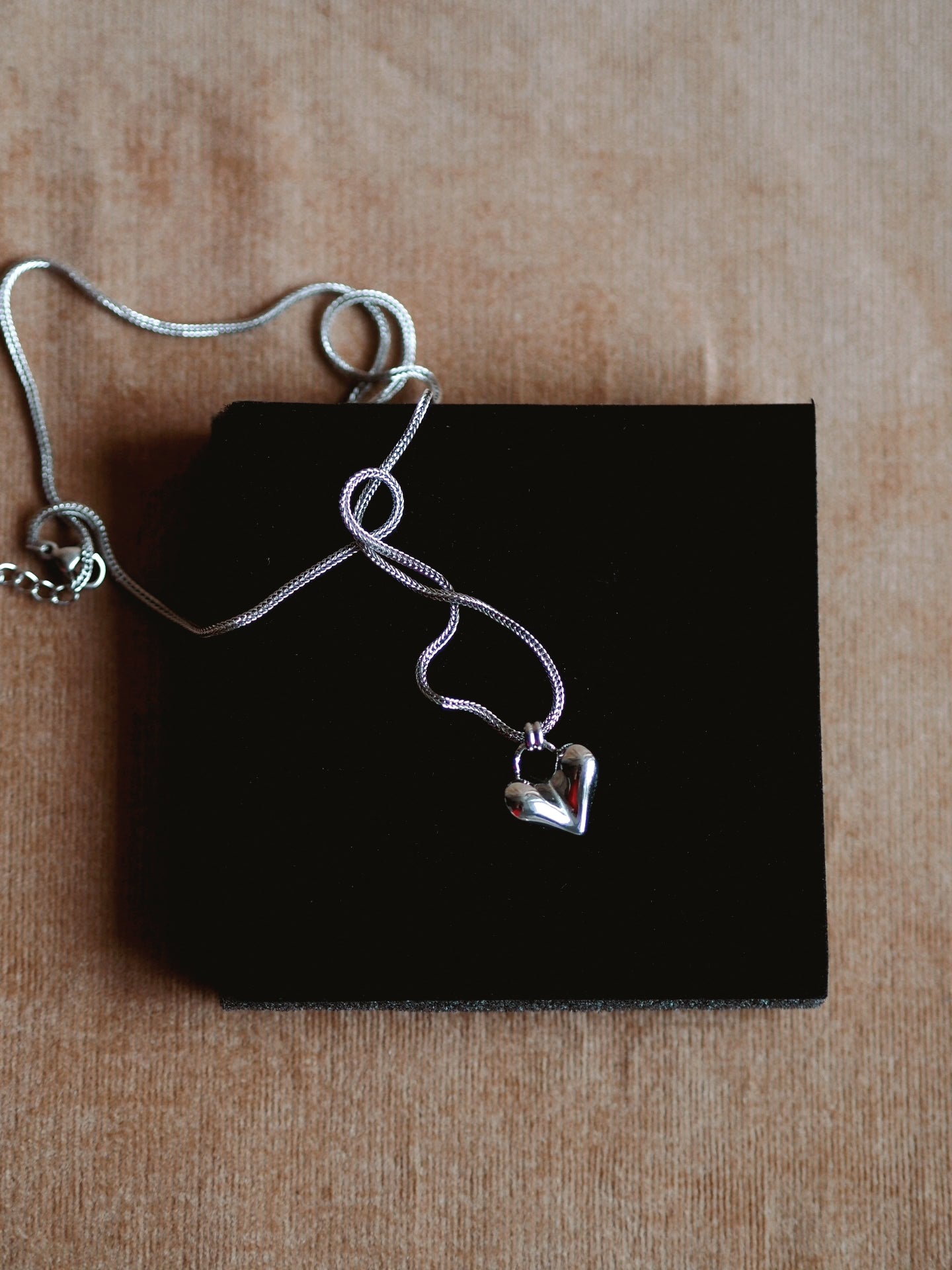 Louise Heart Necklace in Silver