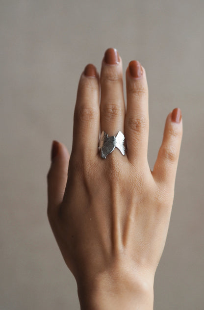 Charlotte Ginkgo Flower Ring