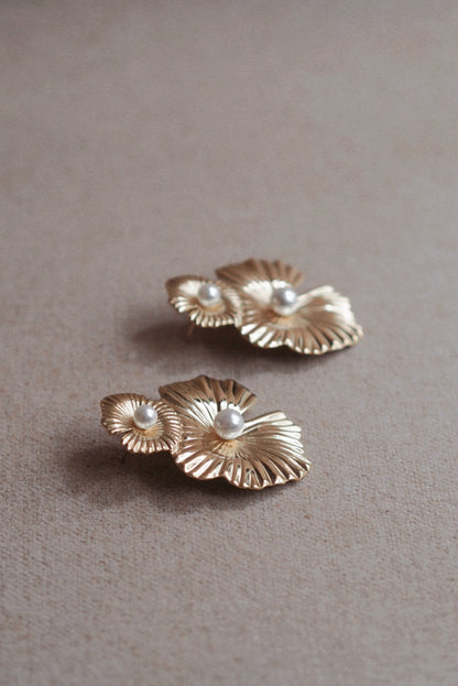 Juliana Pearl Linked Flowers Earrings