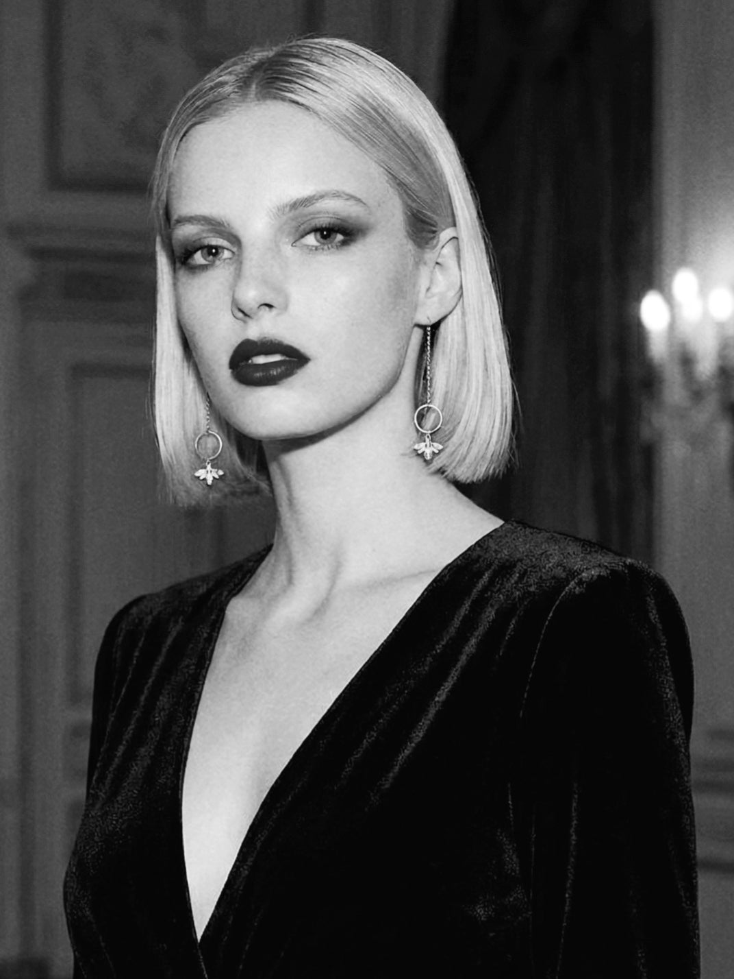 Mini Sparkle Bee Earrings in Silver