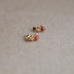Virginie Pink Stud Earrings