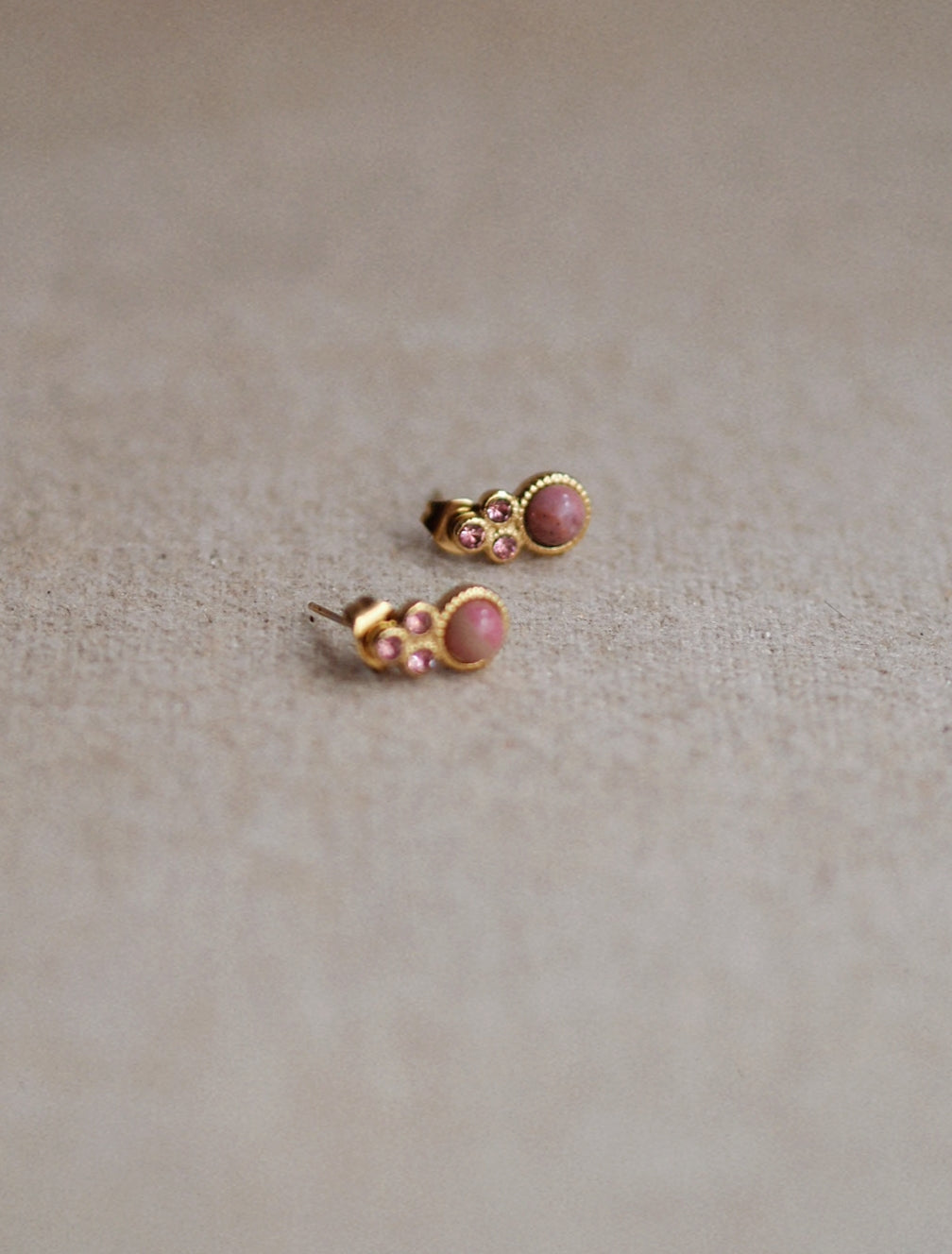 Virginie Pink Stud Earrings