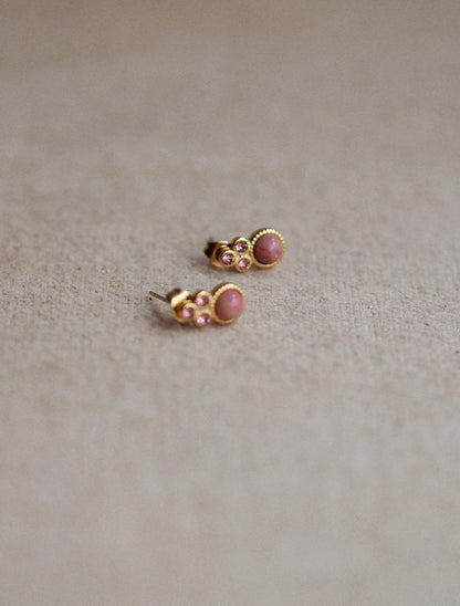 Virginie Pink Stud Earrings